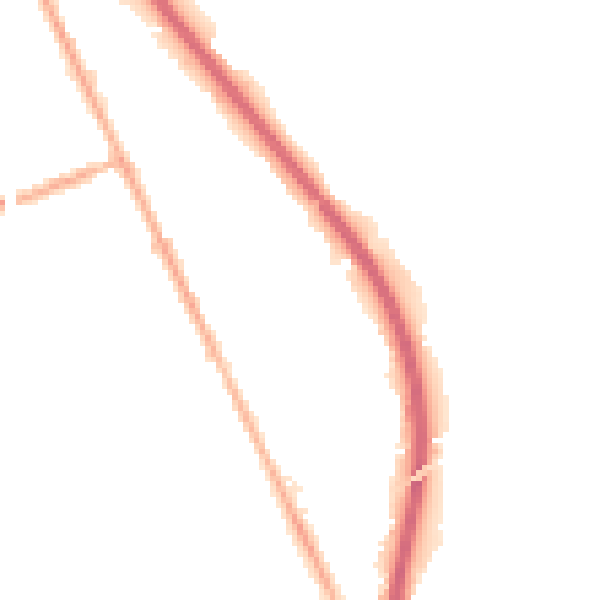 Night-time road noise heatmap for CH42 1PH