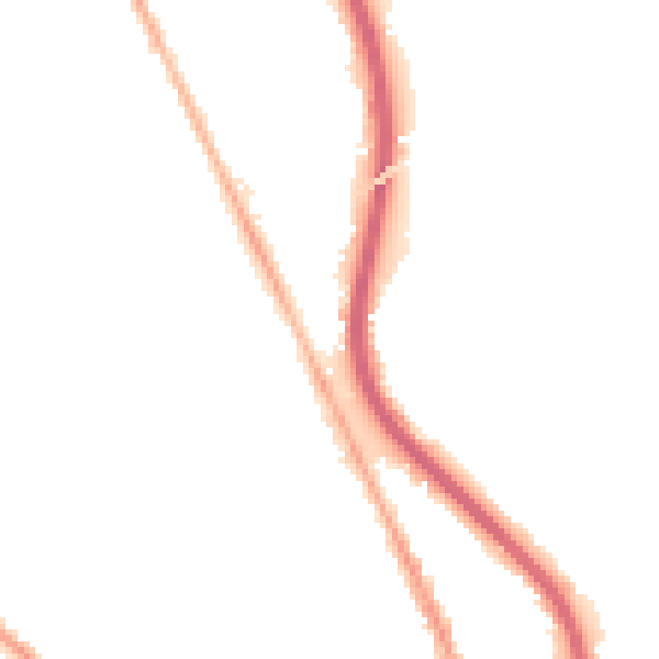 Night-time road noise heatmap for CH42 1PX