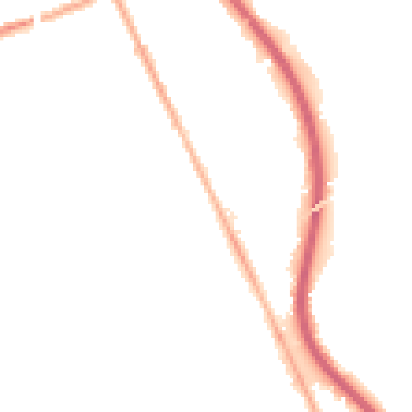 Night-time road noise heatmap for CH42 1QB