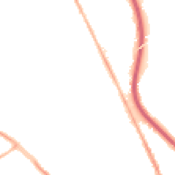 Night-time road noise heatmap for CH42 1QL