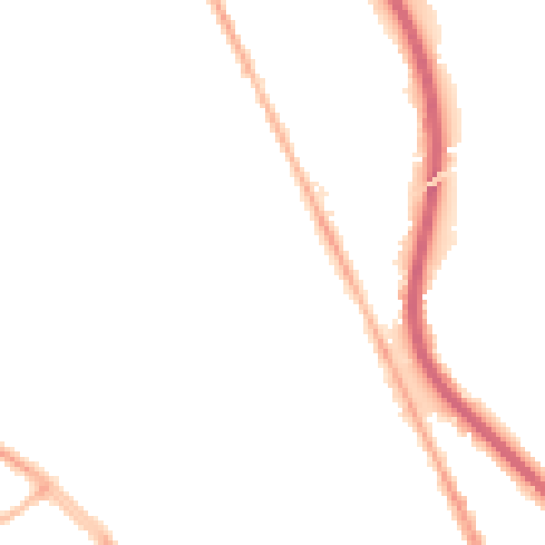 Night-time road noise heatmap for CH42 1QP