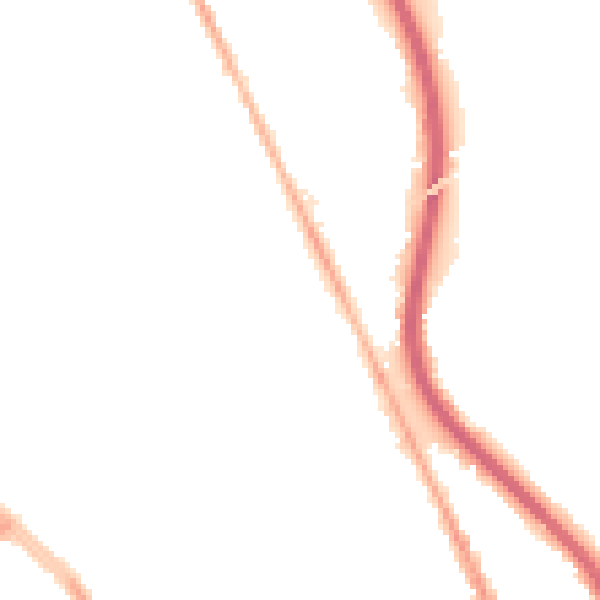 Night-time road noise heatmap for CH42 1QR
