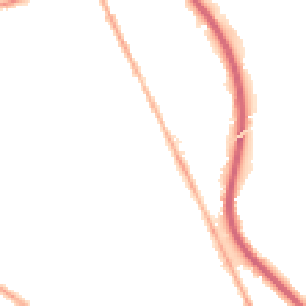 Night-time road noise heatmap for CH42 1QU
