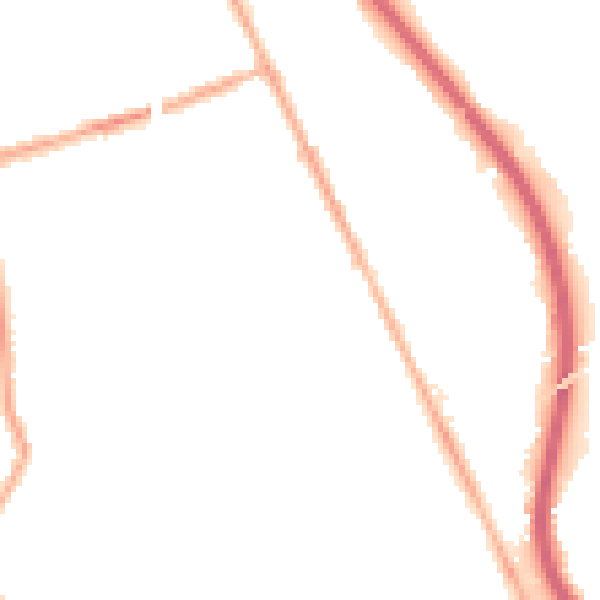 Night-time road noise heatmap for CH42 1RA