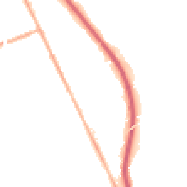 Night-time road noise heatmap for CH42 1RS