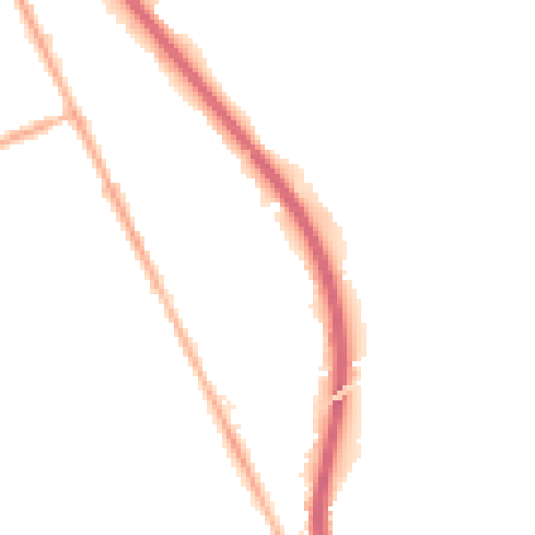 Night-time road noise heatmap for CH42 1RY