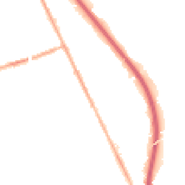 Night-time road noise heatmap for CH42 2AD