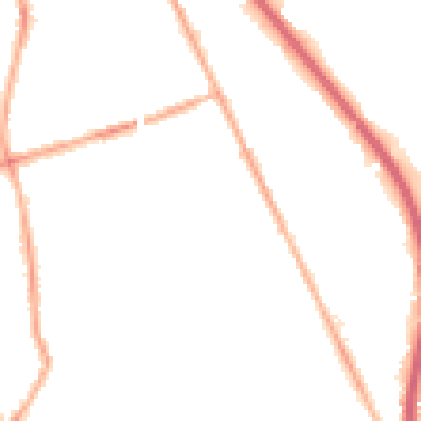 Night-time road noise heatmap for CH42 2AR