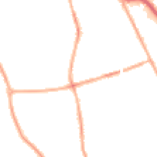 Night-time road noise heatmap for CH42 2BT