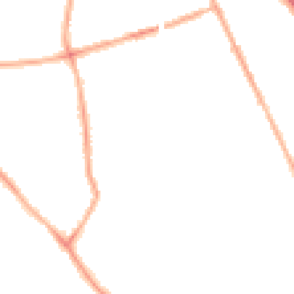 Night-time road noise heatmap for CH42 2DG