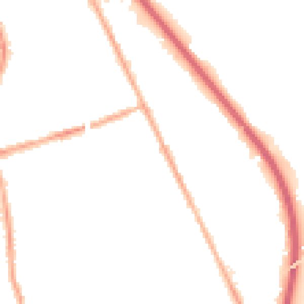 Night-time road noise heatmap for CH42 2EE