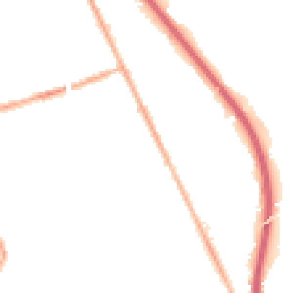 Night-time road noise heatmap for CH42 2ET
