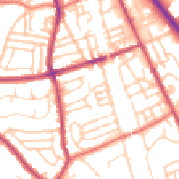 Daytime road noise heatmap for CH42 2EU