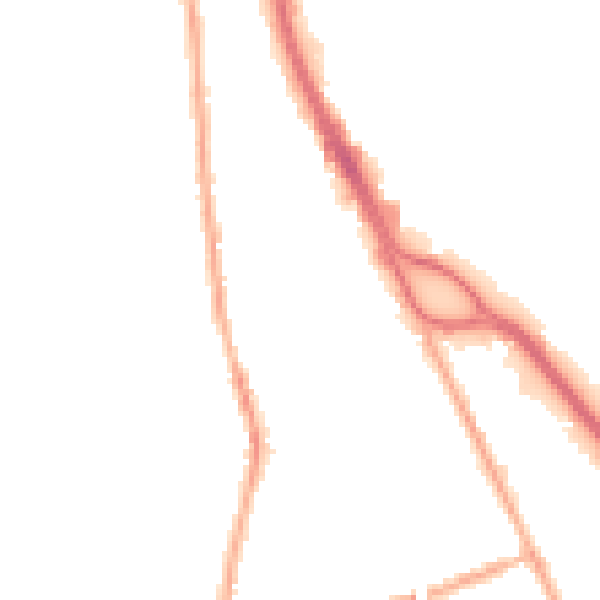 Night-time road noise heatmap for CH42 3SZ