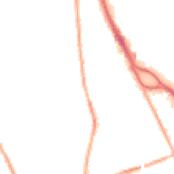 Night-time road noise heatmap for CH42 3UR