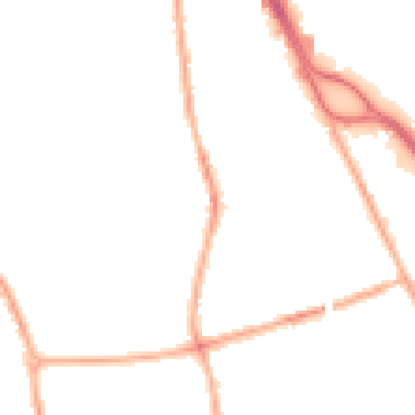 Night-time road noise heatmap for CH42 3XD