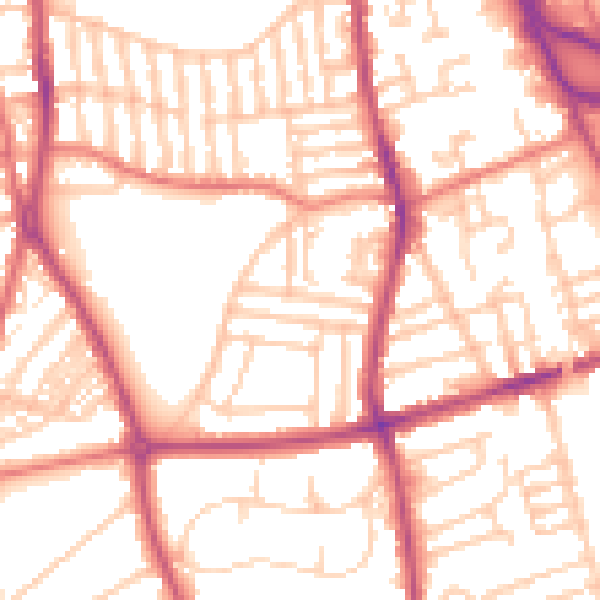Daytime road noise heatmap for CH42 3XN