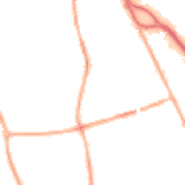 Night-time road noise heatmap for CH42 3XR