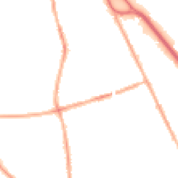 Night-time road noise heatmap for CH42 3XT