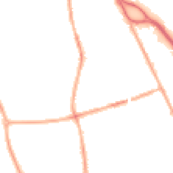 Night-time road noise heatmap for CH42 3XZ