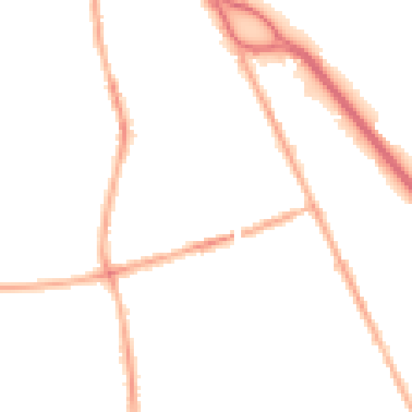 Night-time road noise heatmap for CH42 3YB