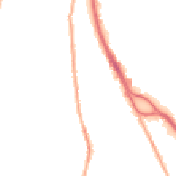 Night-time road noise heatmap for CH42 3YF