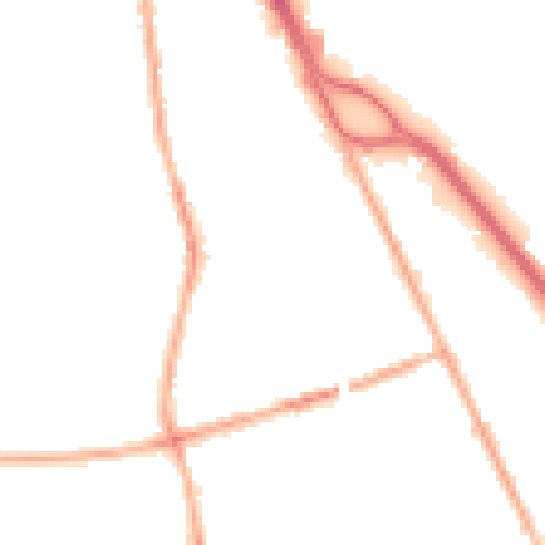 Night-time road noise heatmap for CH42 3YG