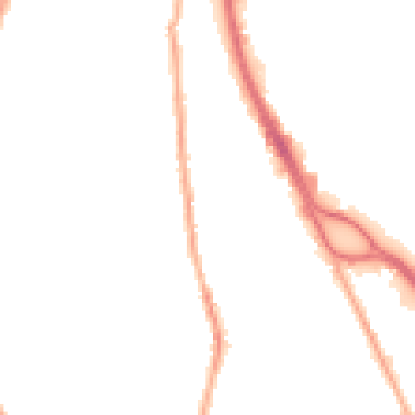 Night-time road noise heatmap for CH42 3YL