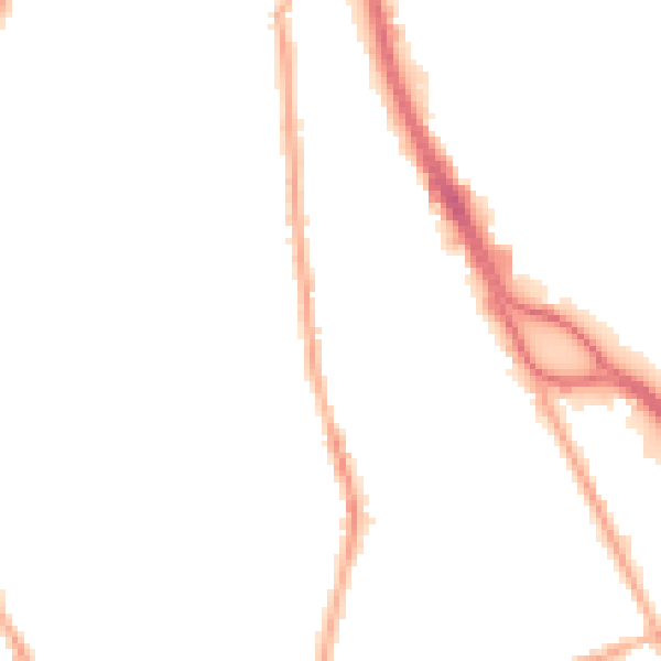 Night-time road noise heatmap for CH42 3YS