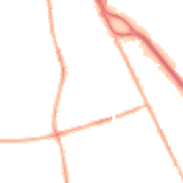 Night-time road noise heatmap for CH42 3YT