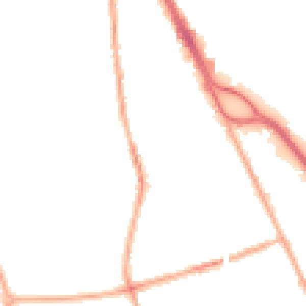 Night-time road noise heatmap for CH42 3YW