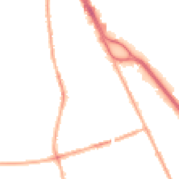 Night-time road noise heatmap for CH42 3YX
