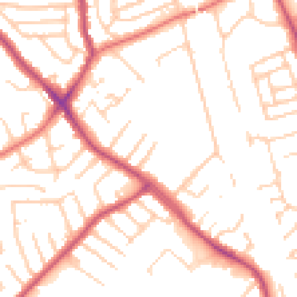 Daytime road noise heatmap for CH42 4NP