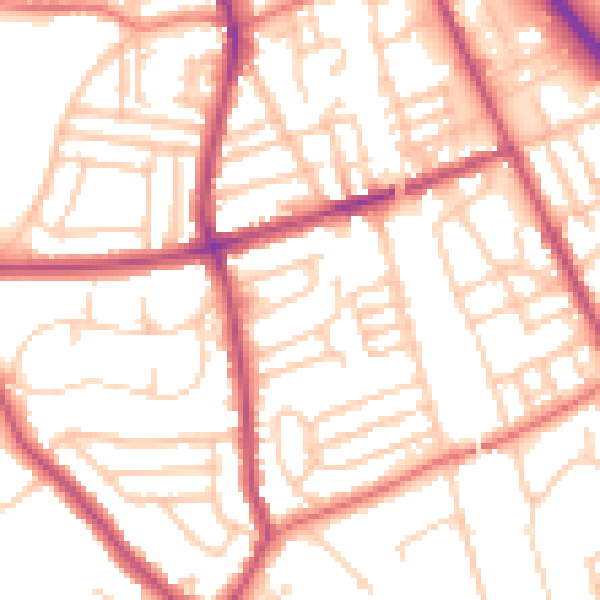 Daytime road noise heatmap for CH42 4PG