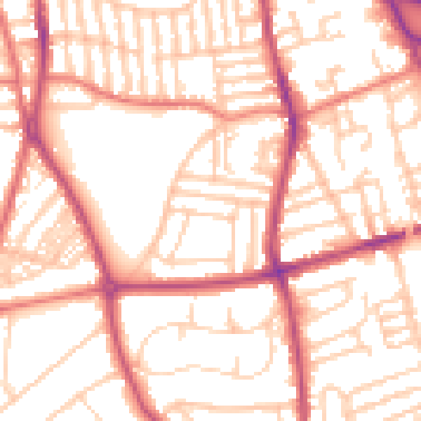 Daytime road noise heatmap for CH42 4QT