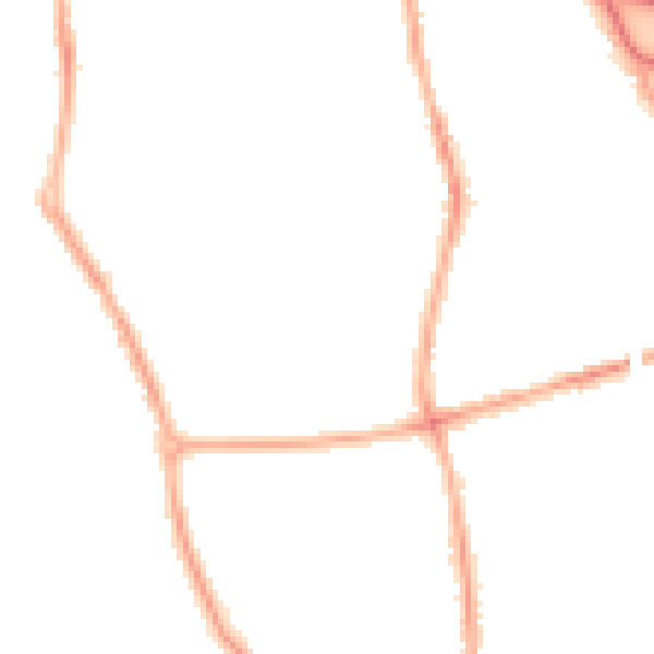 Night-time road noise heatmap for CH42 4QT