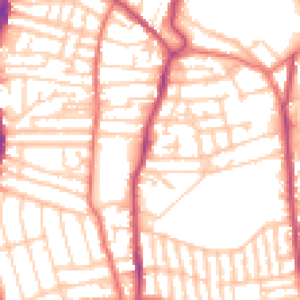 Daytime road noise heatmap for CH42 5LE