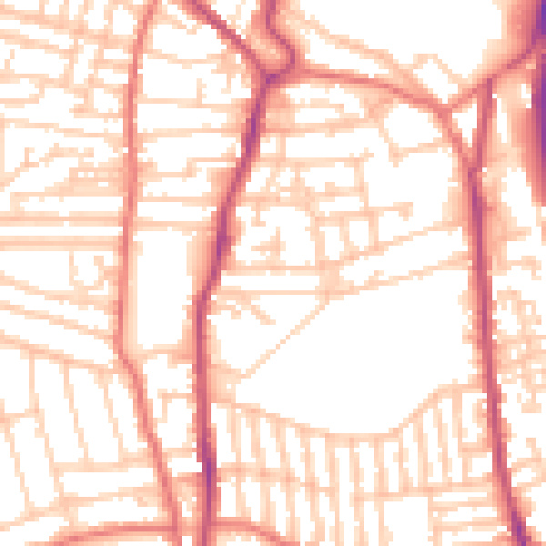 Daytime road noise heatmap for CH42 5LH