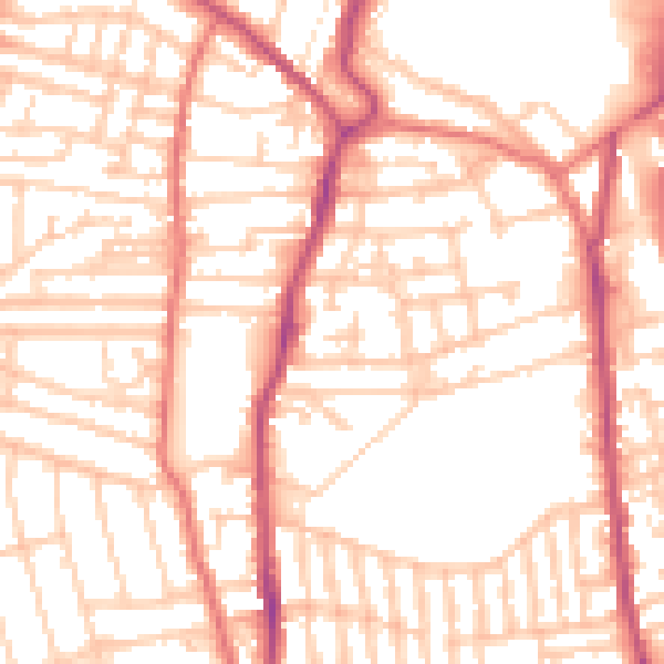 Daytime road noise heatmap for CH42 5LL