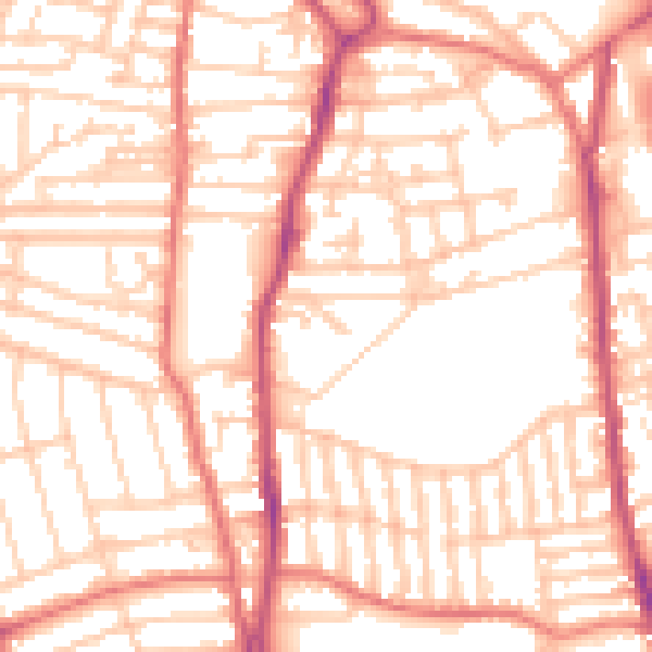 Daytime road noise heatmap for CH42 5LR