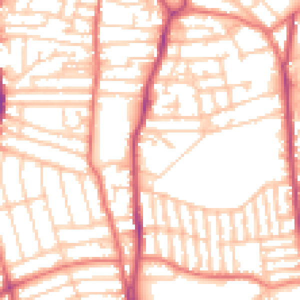 Daytime road noise heatmap for CH42 5LS