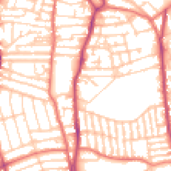 Daytime road noise heatmap for CH42 5LT