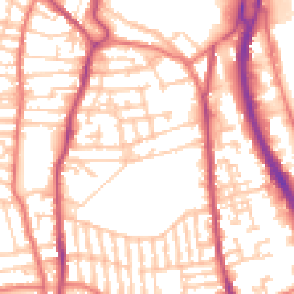Daytime road noise heatmap for CH42 5NA