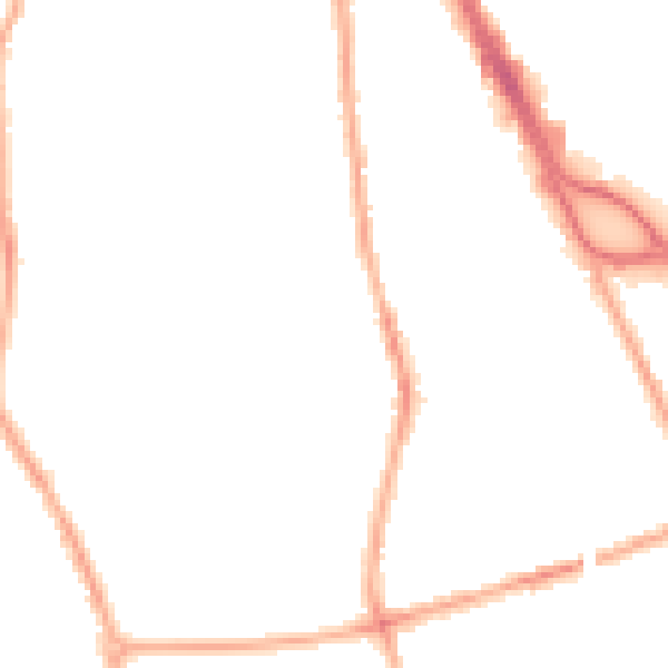 Night-time road noise heatmap for CH42 5PJ