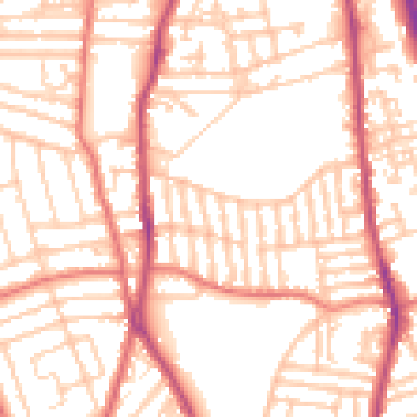 Daytime road noise heatmap for CH42 5PY