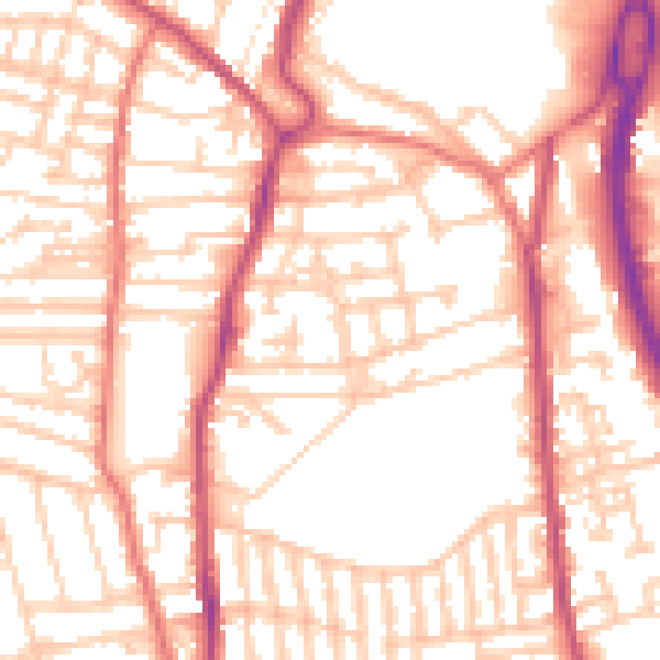 Daytime road noise heatmap for CH42 5QA