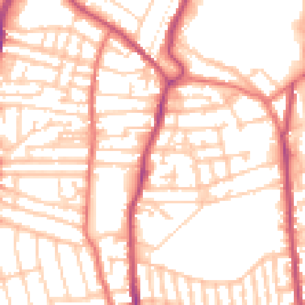 Daytime road noise heatmap for CH42 5QD