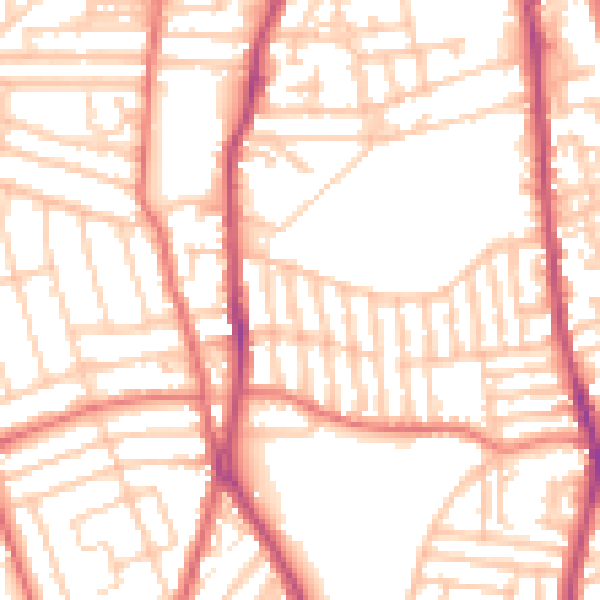 Daytime road noise heatmap for CH42 6PE