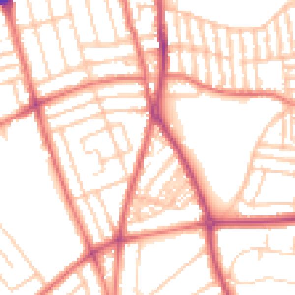 Daytime road noise heatmap for CH42 6PN
