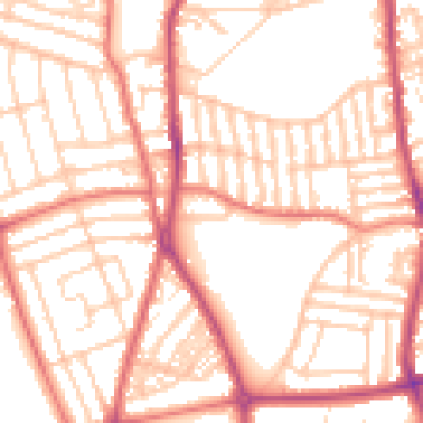 Daytime road noise heatmap for CH42 6PP